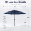 120'' Lighted Umbrella With Crank