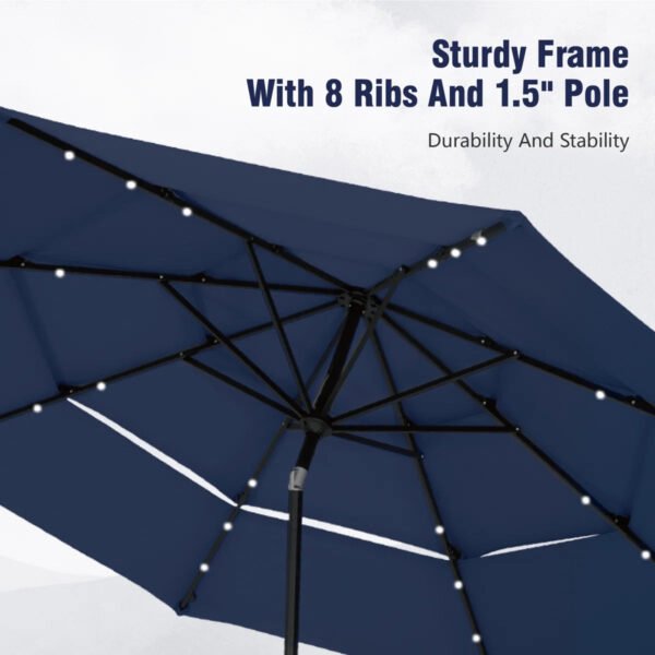 120'' Lighted Umbrella With Crank
