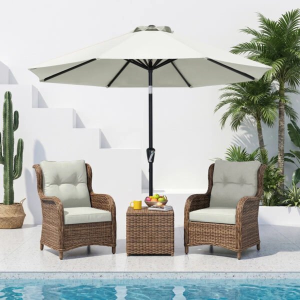 Cutts Market Umbrella with Tilt and Crank Lift